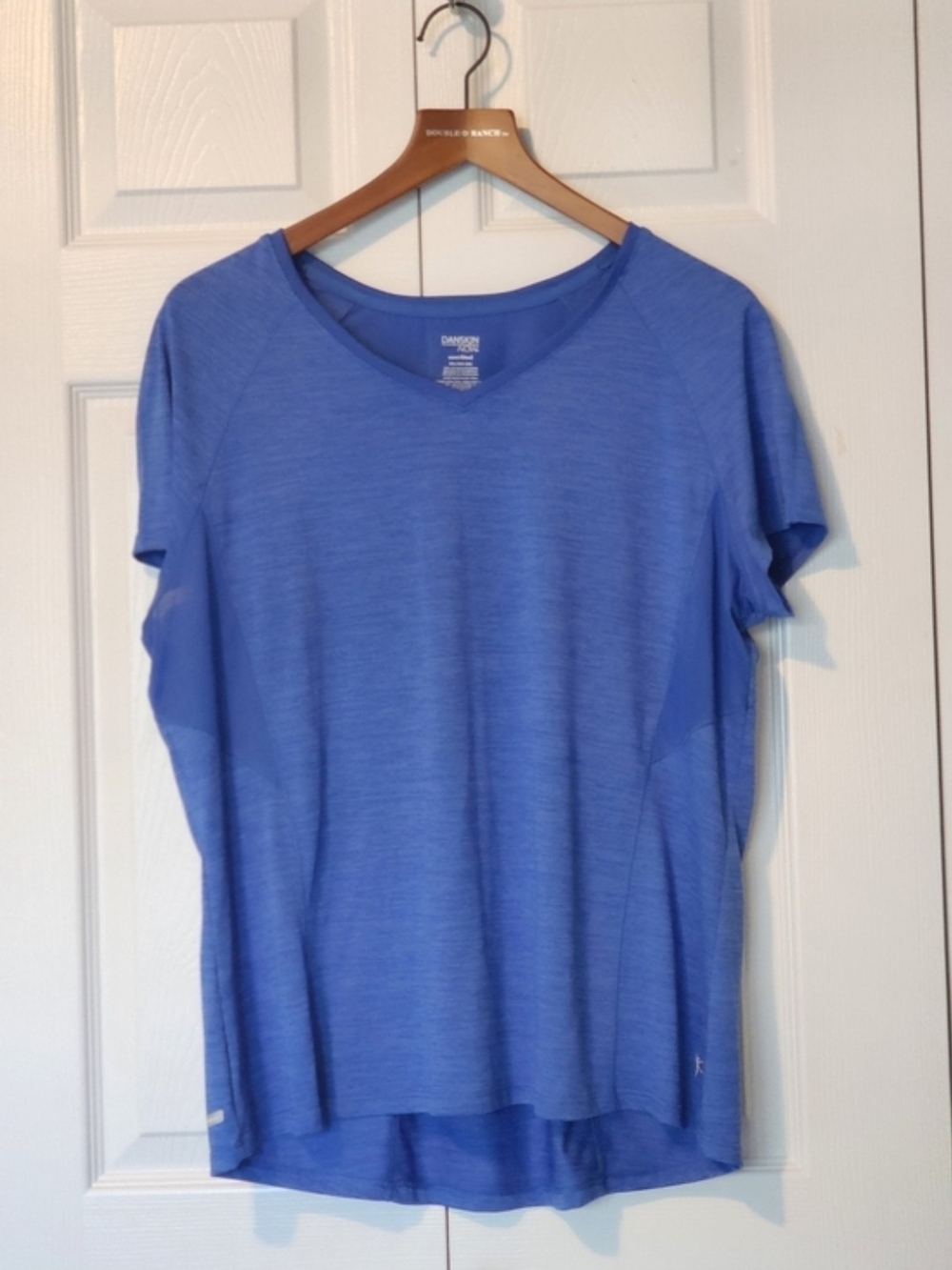 Danskin Royal Blue V-Neck Short Sleeve Tee Plus Size XXL/20 - Picture 5 of 9